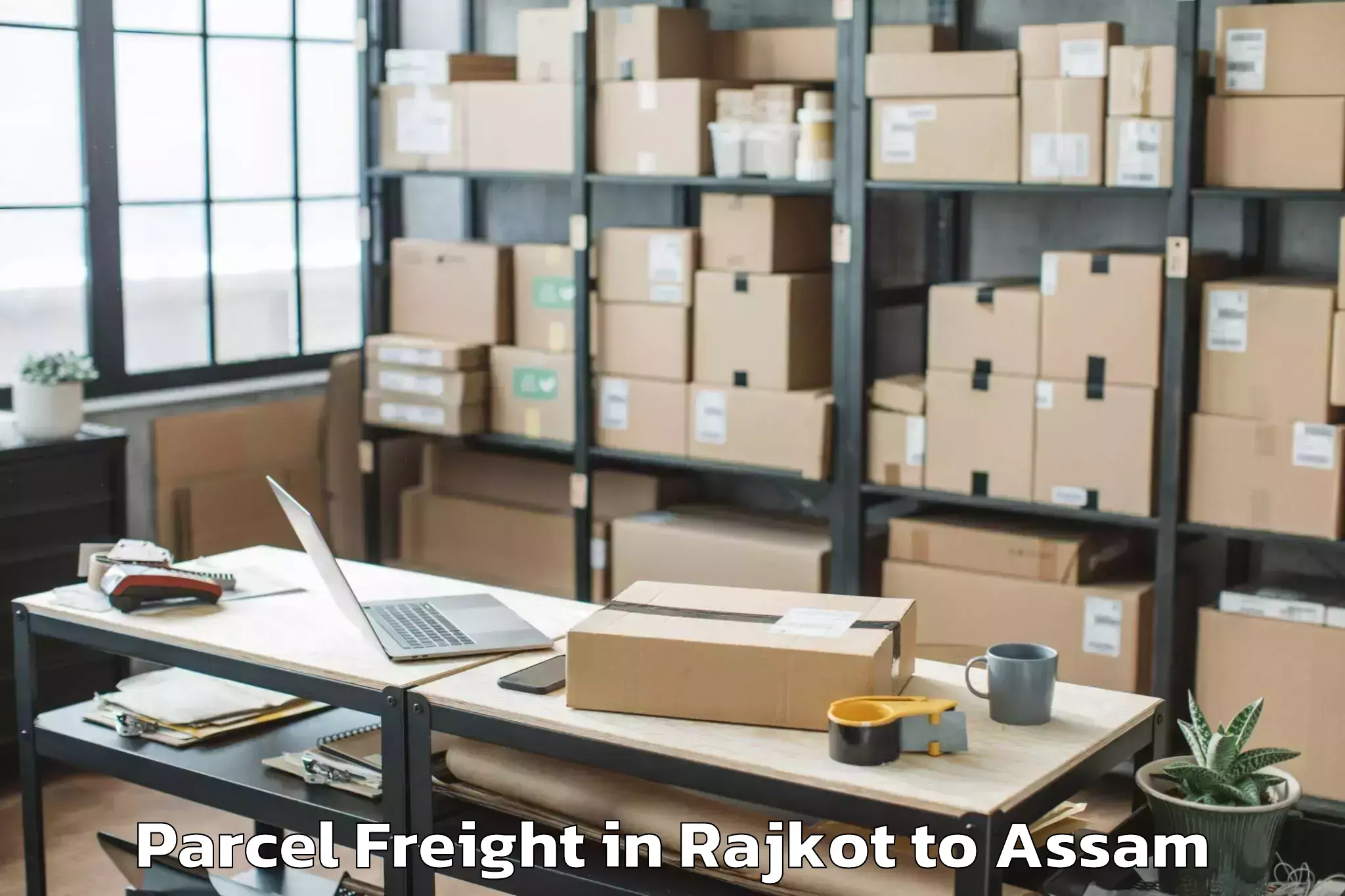 Reliable Rajkot to Fekamari Parcel Freight